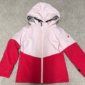 Girls pink Spyder ski jacket